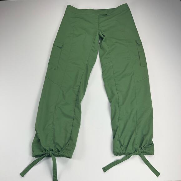 Nike Sphere Dry Athletic Cargo Pants Leaf Green Ankle Ties Size L (12-14) - Picture 1 of 11
